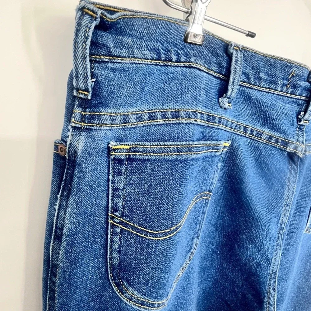 Lee Regular Fit Jeans Mens 40x36 Blue Straight Leg Denim Pants IZS-E498-010